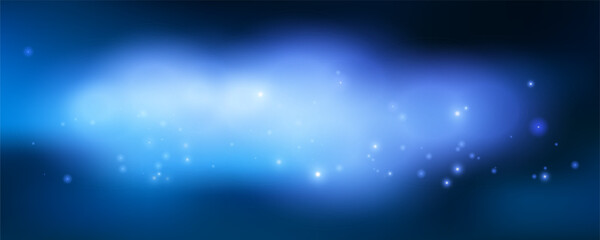 Fototapeta premium Night sky vector background featuring twinkling stars, deep blue galaxy textures, and celestial light effects perfect for space-themed illustrations.
