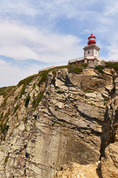 Cabo da Roca lighthouse perched on a rugged cliff