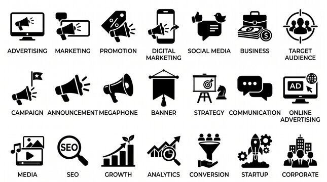 Advertising Campaign and Business Icons