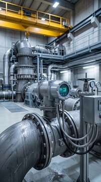 Precision Electromagnetic Sensor on Hydroelectric Water Flow Line