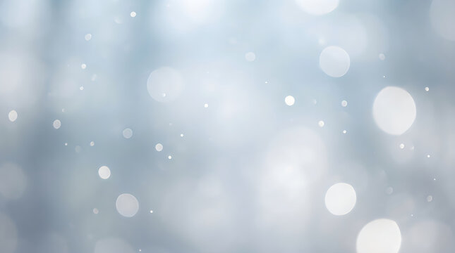 Abstract background featuring soft glowing white and blue circular light bokeh effects creating a dreamy ethereal atmosphere perfect for modern digital design projects