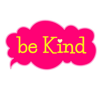 Be Kind Cloud Sticker Illustration