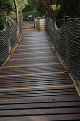 Obraz premium wooden bridge in the woods