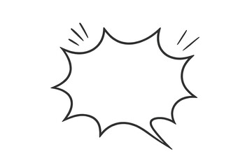Speech bubble with animated lines in isolated transparent format © dvoevnore