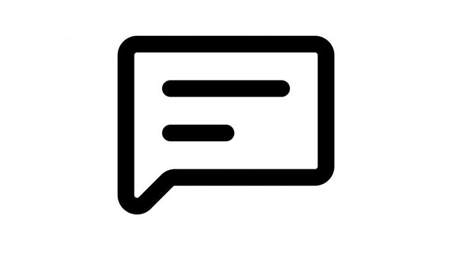 chat box animated Line Icons Premium 4K, Outline Motion Graphics Collection