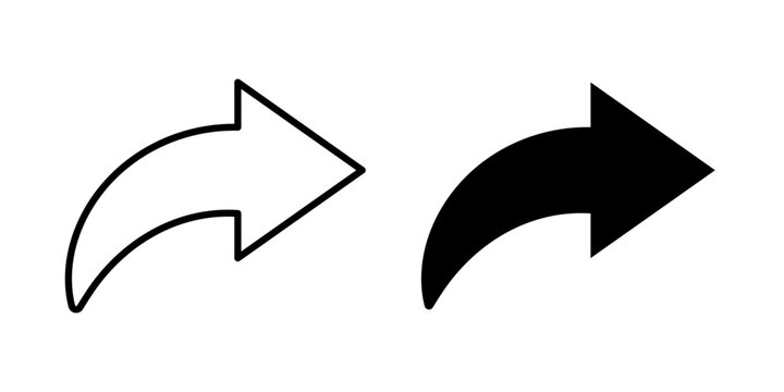 Forward Icon represents moving ahead, sending messages, progressing to the next step, navigation, sharing, and continuing an action or process.
