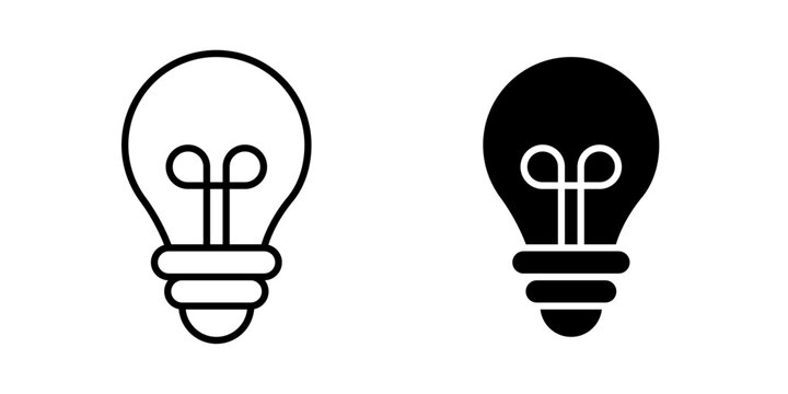 Lightbulb Icon represents ideas, creativity, innovation, inspiration, solutions, knowledge, and bright thinking.