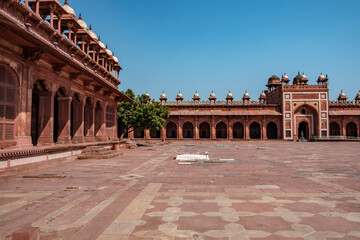 Obraz premium Mughal architecture at Fatehpur Sikri near Agra India.