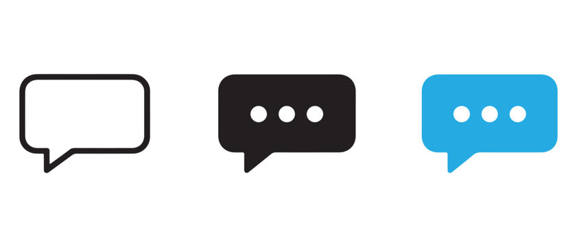 Chat bubble vector icon for contact, customer support, messaging, communication, service and dialogue.