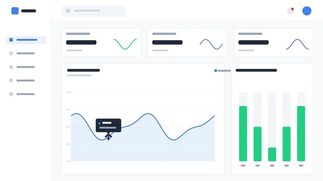 Modern E-Commerce Web UI Dashboard Screen with Analytical Graphs and Financial Business Reports