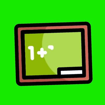 Math Chalkboard 1+1=2, Simple Addition School Board Illustration