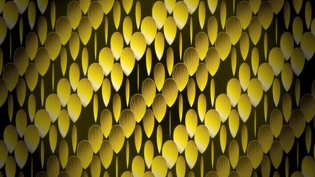Abstract golden scales pattern shimmering light effect seamless loop motion background luxury