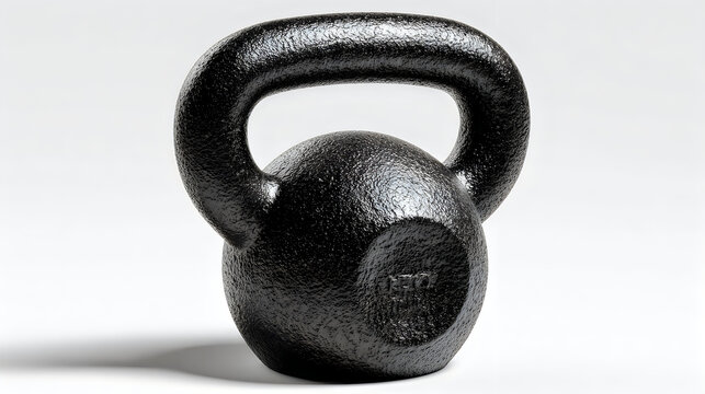 Modern black kettlebell strength exercise fitness training equipment Image illustration
