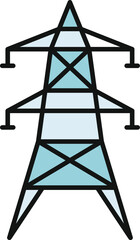 Fototapeta premium Transmission tower icon representing electric power distribution