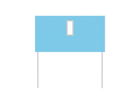 Champ op&eacute;ratoire st&eacute;rile bleu avec fen&ecirc;tre rectangulaire centrale, utilis&eacute; pour les interventions chirurgicales en milieu hospitalier, pr&eacute;sent&eacute; sur un fond blanc propre pour une utilisation m&eacute;dicale.