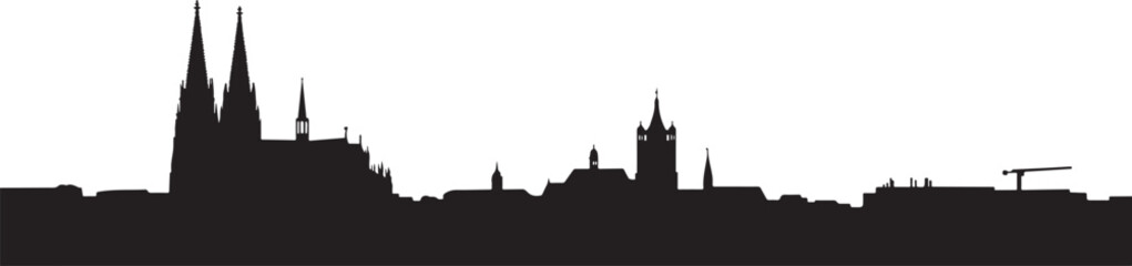 Fototapeta premium Skyline silhouette of cologne city