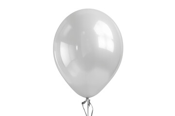 Naklejka premium Single glossy white helium balloon