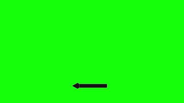 To be continued arrow graphic sliding onto green screen