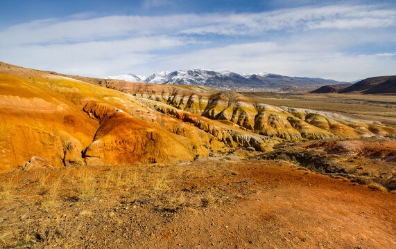 Landscape of Kizil Chin, a place called &ldquo;Mars&rdquo; in Altay mountains
