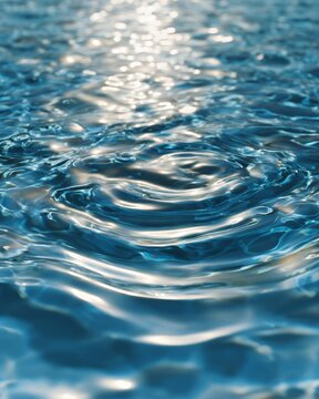 Mesmerizing light reflections dance on surface clear water creating gentle waves and beautiful ripples