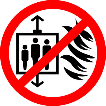 simple elevator lift black and white symbol icon sign vector isolated on transparent background