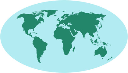 Obraz premium High detailed vector world map