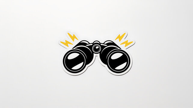 Vintage binoculars with halftone dots retro optical zoom tool.exploration, optic, graphic, vignetting, dot, halftone, illustration, monochrome, observation, retro, 