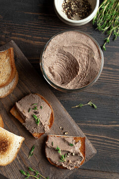 Homemade chicken liver pate