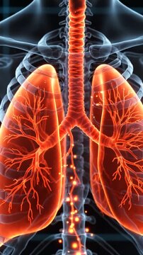 Detailed Visualization of Human Lungs: Exploring the Structure and Functionality of the Respiratory System in Two Key Frames