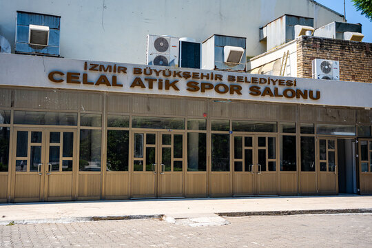 View of Celal Atik Sports Hall in Izmir. Izmir, Turkiye - August 17, 2026.
