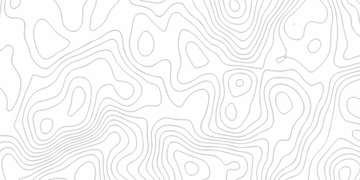 White abstract wave paper spiral area world topography map curved reliefs design. geographic contour map elevation mapping artwork with soft grey lines wallpaper background.