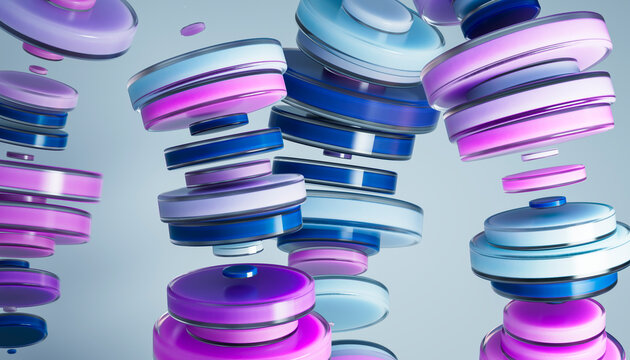 3D Floating Ring Column