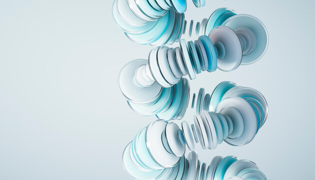 3D White Spiral Column