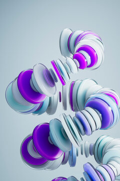 3D Violet Spiral Motion