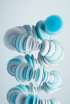 3D Floating Spiral Stack