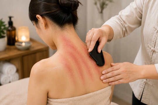 Neck and Shoulder Gua Sha Therapy for Muscle Pain Relief