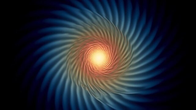 A Mesmerizing Spiral of Light and Color: Exploring the Dynamic Energy Patterns and Visual Harmony Within a Hypnotic Circular Design
