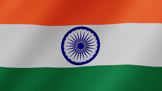 Waving indian flag representing national pride