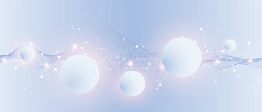 Global network connection concept. Social network communication in the global business. Big data visualization. Internet technology. Vector illustration.