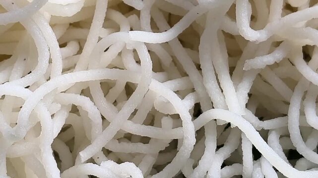 Idiyappam, also known as indiappa, noolappam, noolputtu, sheveo, santhagai, or ottu shavige, is a string hopper dish originating from southern India. It consists of rice flour pressed into noodles.
