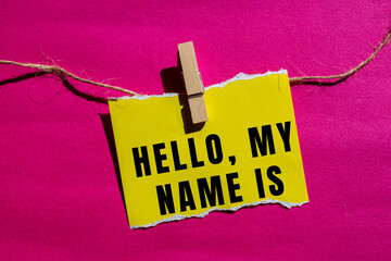 Hello, my name is text concept photo © Emre Akkoyun