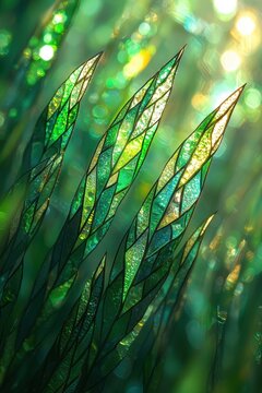 microscopic view of an aquatic plant revealing chloroplasts and cell structures at 200x magnification