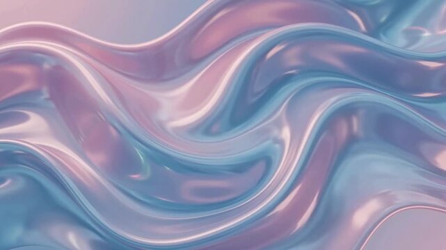 Minimalist Abstract Background of Soft Flowing Pastel Pink and Blue Liquid Gradients with Ultra-Slow Subtle Zoom for Video Editors