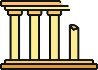 Naklejka premium Ancient greek temple design symbolizing history, architecture, and heritage