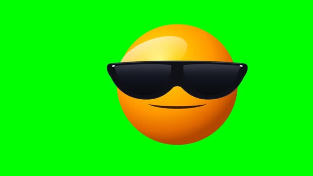 Cool Yellow Sphere Character Wearing Sunglasses Against Bright Backdrop
