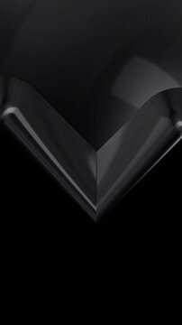 Abstract chrome metal shapes rotating animation