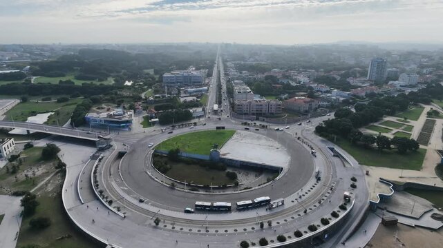 Rotunda da Boavista Drone Porto Castelo do Queijo Avenida da Boavista