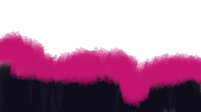 The rough or shaggy surface with the pink layer changes or fluctuates.