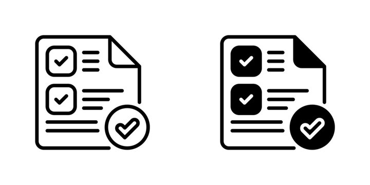 Testing Checklist Line Icon, Outline Symbol for Quality Assurance, Bug Report, System Audit, Task Completion, and Process Evaluation. Vector Sign Icon.