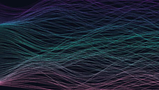 Purple Blue and Pink Wavy Lines Flow Abstract Background